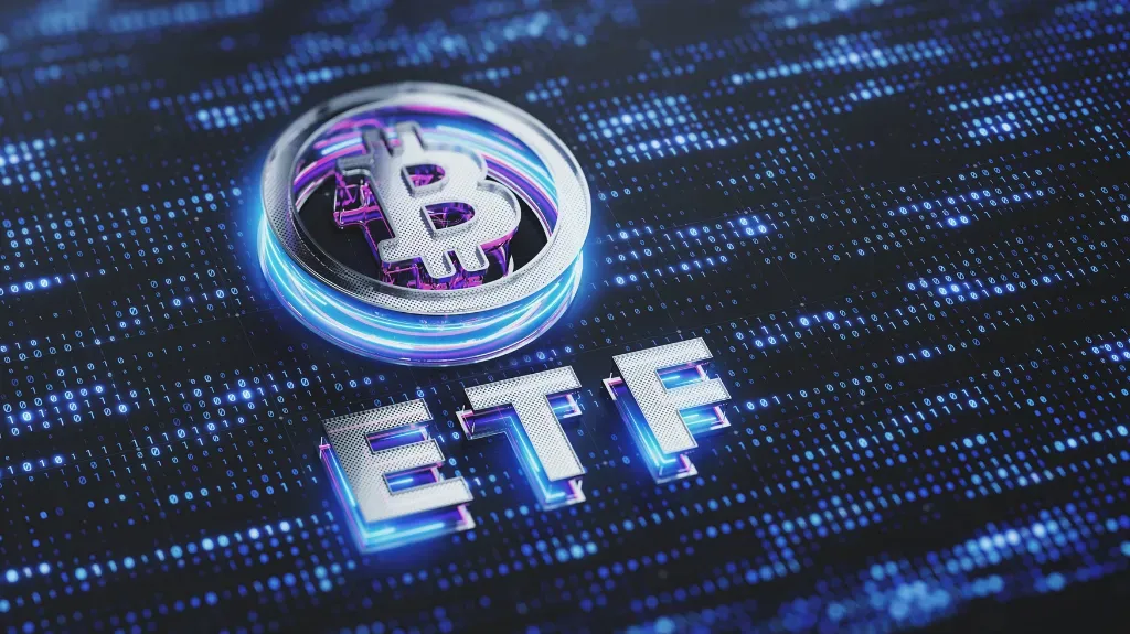 Symbole Bitcoin i ETF